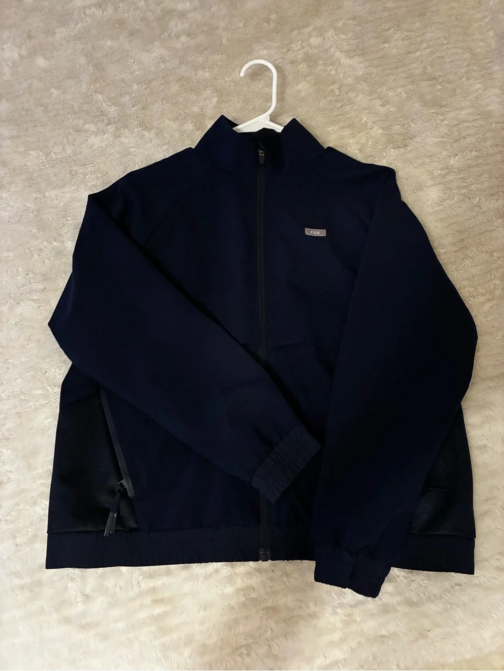 Figs Men's Navy Half-Zip Performance Sweater
